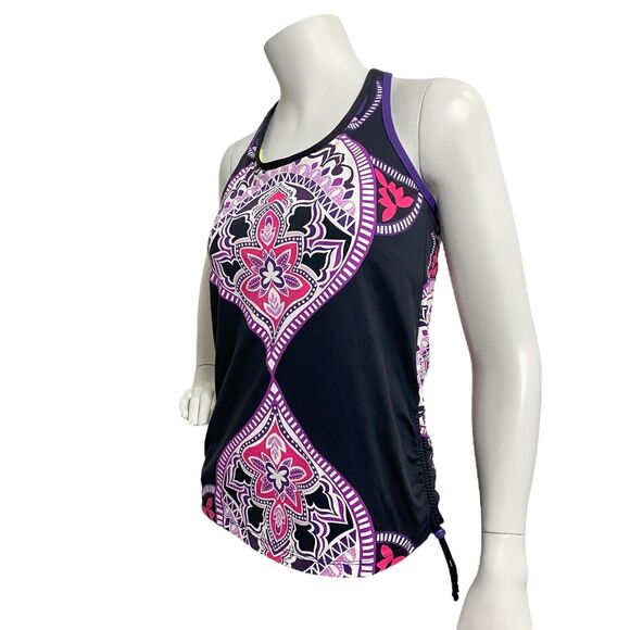 Athleta Bathing Suit Top Women's size M Multicolored Tankini Racer Back - Picture 3 of 10
